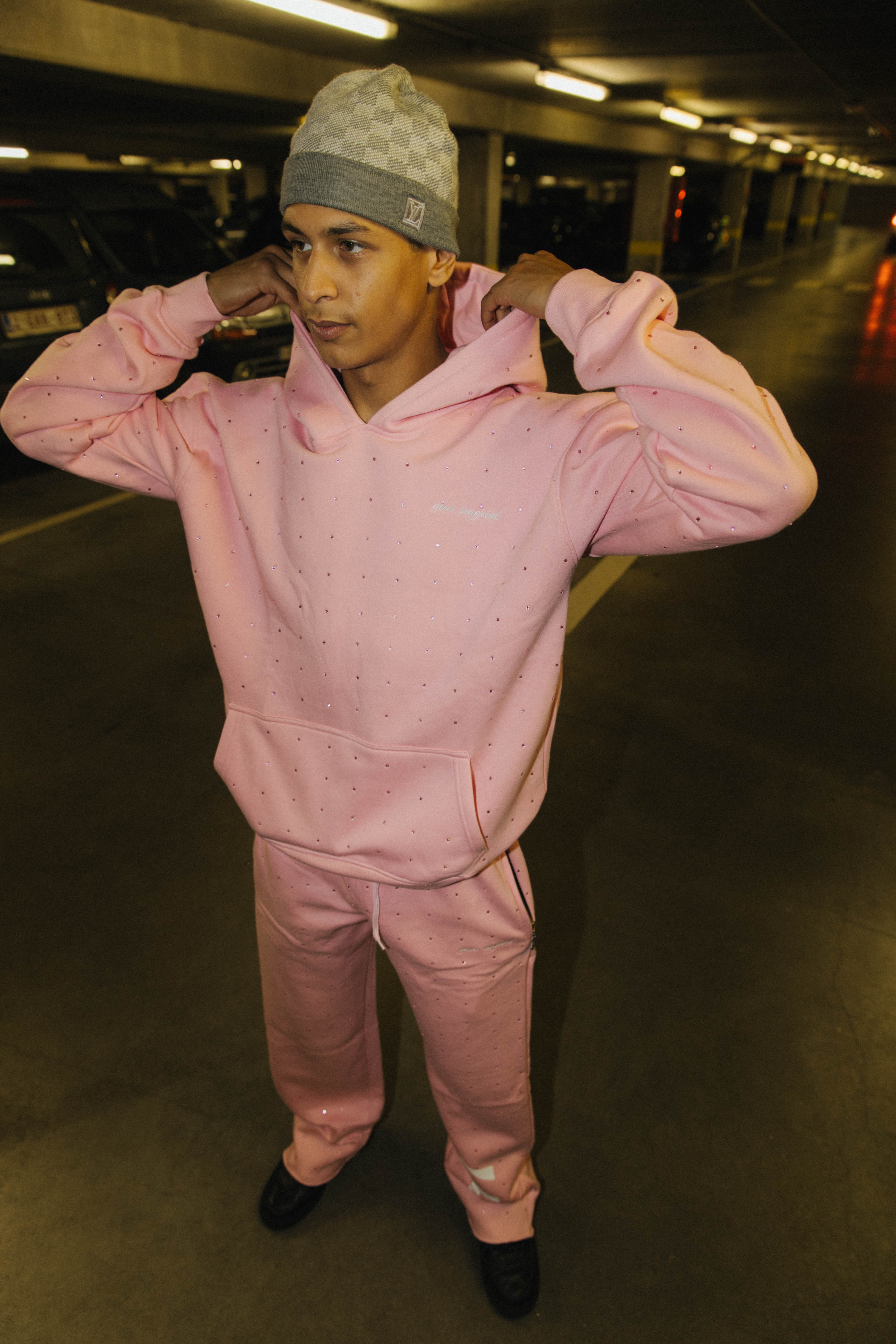 Diamond 444 Pink Hoodie